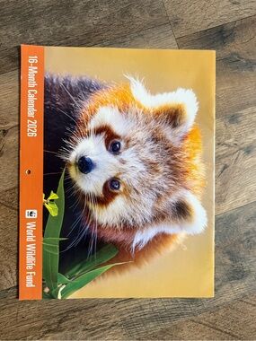 World Wildlife Fund Red Panda 2026 Calendar - Orange